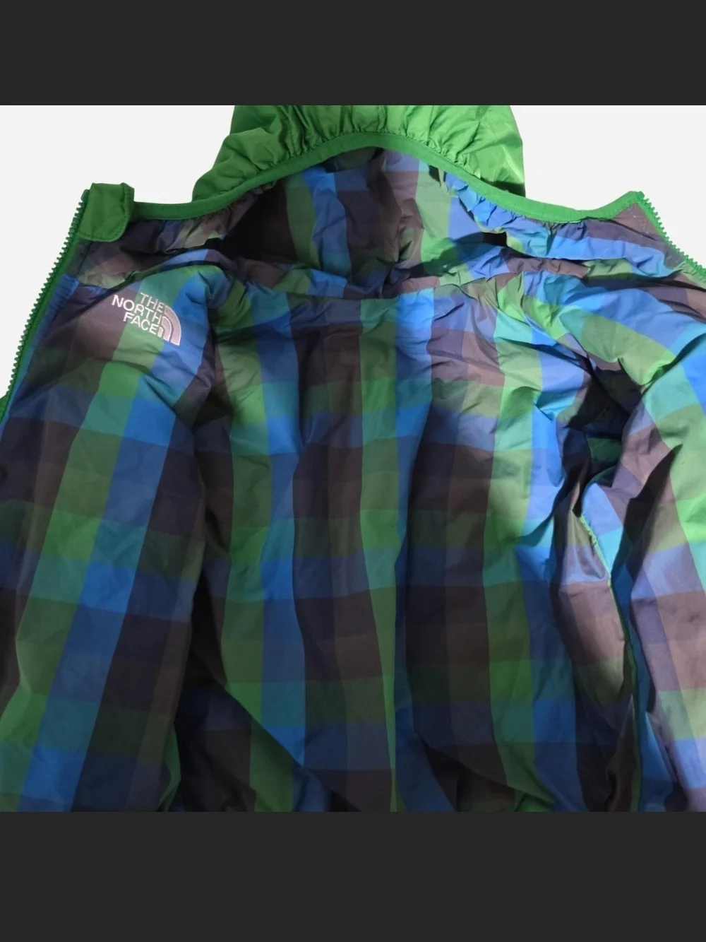 The North Face Kids' Green Puffer Jacket with Hood